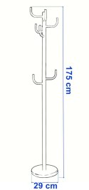 Wieszak stojący Wiktor - 175cm biały