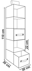 Półka wisząca organizer OLKA z 5 poziomami - brązowa