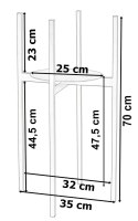 Kwietnik stojący loftowy Torre 70 cm czarny