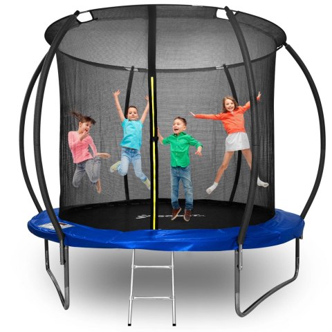 Trampolina z siatką i drabinką HENZEN 244 cm niebieska FT 8