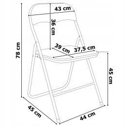 Zestaw cateringowy FETA BLACK 180 cm + 6 krzeseł BASICO